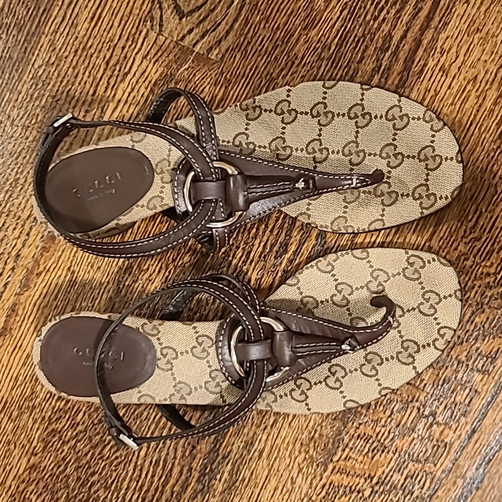 Gucci horsebit sandals 38.5